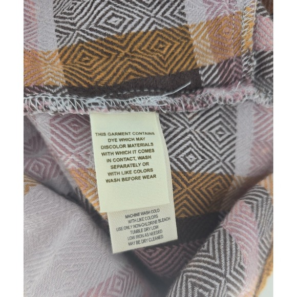 Free People Easy Street Shirt Plaid Button Up Medium - Picture 4 of 6